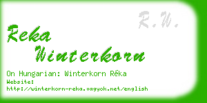 reka winterkorn business card